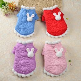 Dog Apparel Autumn And Winter Fashionable Cute Pet Clothing Warm Casual Solid Color Puppy Clothes Button Plus Velvet Supplies Jacket