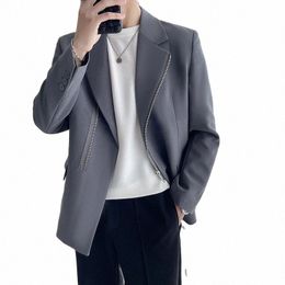 2023 High Quality Busin Casual Suit Jacket Men Solid Color Slim Gentleman Wedding Groom Blazer Masculino Social Men Clothing j4AE#