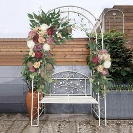 Decorative Flowers 2 Pieces Wedding Arch Artificial Floral For Holiday Party Decoration