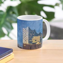 Mugs Blue Hamburg Coffee Mug Cups Ceramic Cold And Thermal Glasses Thermo To Carry Kawaii