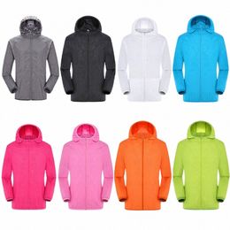 hooded Sunbreaker Coat Women Men Windbreaker Jacket Waterproof UV Quick Dry Skin Ultra-Light Rainproof Breathable With Pocket F6Xw#