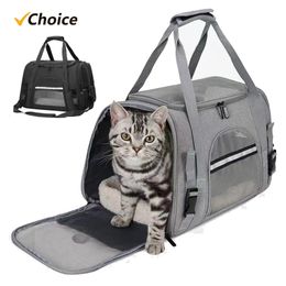 Dog Bag Soft Side Backpack Cat Pet s Dog Travel Bags Transport For Small Dogs Cats Pet Carring Bag 240318