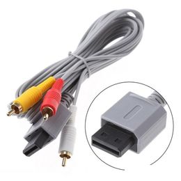 Audio Cables Connectors 1.8M O Video Av Game Console Composite 3 Rca Cord Wire Main 480P High Quality For Wii Drop Delivery Electronic Otwb2