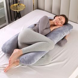 U shape Maternity Pillows Pregnancy Body Pillow Pregnant Women Side Sleepers Bedding Pillows Drop 240313