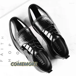 Dress Shoes 2024 High Quality Italian Leather Men Fashion Business Casual Pointed Toe Wedding Flat Party Breathable