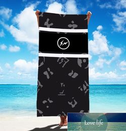 New Beach Towel Fashion Letter Printed Women Home Bathtowel Wholesale Microfiber Girl Long Bath Towels Gift