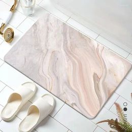 Carpets Diatomite Marble Striped Bath Shower Mat Rug Bathroom Doorway Absorbent Easy Drying Foot Mats Household Non-slip Floor Rugs