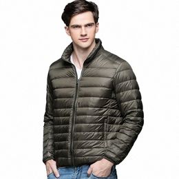 Nuovo Autunno Inverno Uomo 90% Piumino d'anatra Ultra Leggero Sottile S-3XL Primavera Giubbotti Uomini Del Collare Del Basamento Della Tuta Sportiva del Cappotto I1cm #