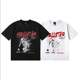 Summer Hellstar T-shirt American brand printed letter loose big size pullover mens womens short sleeve designer luxury street youth hellstar hip hop short sleeve top