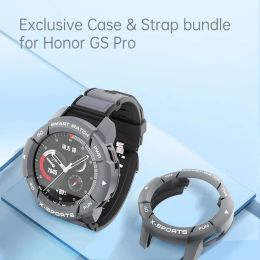Cases SIKAI Case & Strap Bundle for Huawei Honour Gs Pro Smart Watch Accessories Shell Screen Protector Cover Band Bracelet