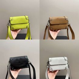 Classic versatile genuine leather small square bag box bag casual fashion metal letter clutch bag designer fashion women's shoulder bag SZY03275