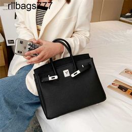 Cowhide Bk Luxury Genuine Leather Handbag Black on the First Layer Women's High-grade Large Capacity One Shoulder Messenger