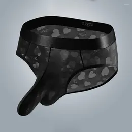 Underpants Men Elephant Nose Trunks Comfortable And Sexy Thin Love Jacquard Briefs Underwear Seamless Breathable