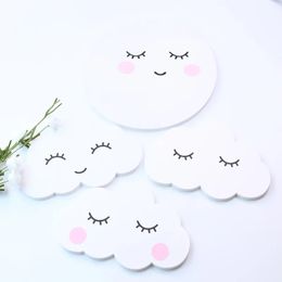 Decorative Rabbit Clouds Wall Stickers Children Kids Baby Bedroom Wall Sticker Home Decoration Wall Stickers Wooden-Plastic