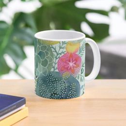 Mugs Succulent Circles Coffee Mug Ceramic Cups Set