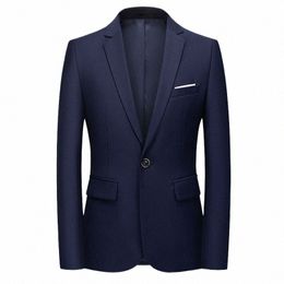 2023 Fi New Men's Casual Busin Suit / Male One Single Butted Blazer Jacket Coat / 13 Colour M-6XL c28h#