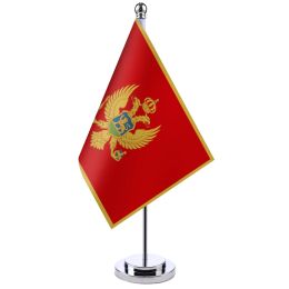 Accessories 14x21cm Office Desk Flag Of Montenegro Banner Crna Gora Closet Cabinet Display Flag Set