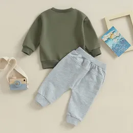 Clothing Sets Little Dude Baby Boy Outfit Sweatshirt And Jogger Sweatpants Set Born Infant Toddler 2 Piece Fall Winter Clothes