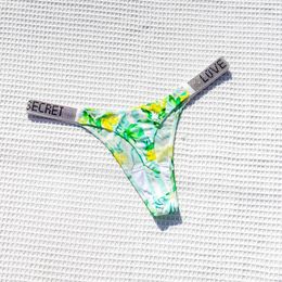 Women's Panties Sexy Low Waist Rhinestone Thongs For Women Fashion Striped Breathable Seamless Briefs Fitness Underwear
