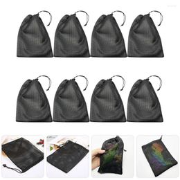 Laundry Bags Drawstring Storage Mesh Bag Small Net With For Travel Basketball Vegetable Fitness