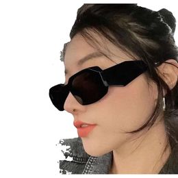 مستطيلات Symbole Sunglasses PR 17WSF 10ZS مصمم للنساء نظارات شمس الرجال نساء وردي أسود رخام صفراء كلاسيكية النظارات MC E3EA#