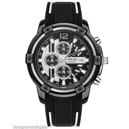 SMAEL Relogio Masculino Smael Rubber strap Mens Fashion Quartz Watch SL-9081 fine dial Pin button 30M Waterproof Wrist Watches