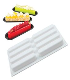 3D Long Strip Silione Moulds Mousse Cake Silicone Baking Moulds French Dessert Silicone Gel Moulds DIY Baking Tools2832220