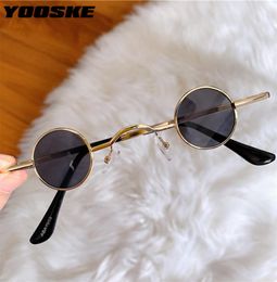 Trendy Round Sunglasses Men Vintage Small Sun Glasses Womens Red Black Mirror Hip hop Style Eyewear UV4003980914