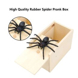 New Kids Halloween Prank Simulated Spider Wooden False Tongue Snake Thumb Lamp Ejection Candy Box Children Funny Toys