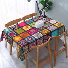 Table Cloth 1pc Bohemian Mandala Polyester Tablecloth Colourful Festival Party Decoration And Home Decor