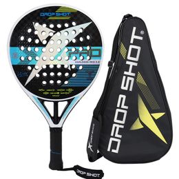 Padel Tennis Racket with Cover Bag Carbon Fibre Padel Racket EVA Teach Rubber Paddle Rackets Paddle Shovel 240313
