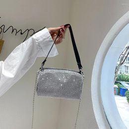 Shoulder Bags Fashion Ladies Chain Rhinestone Crossbody Bag For Women Shiny Luxury Diamonds Messenger Evening Clutch Pouch