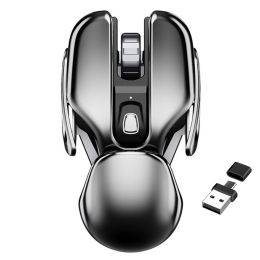 Mice PX2 Metal 2.4G Rechargeable Wireless Mute 1600DPI Dual Mode Mouse 6 Buttons for Mac PC Laptop Computer Office USB Type C Mouse