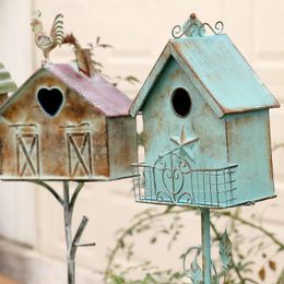 Vintage Bird House Style Garden Climbing Plant Support Outdoor Decoration 240322