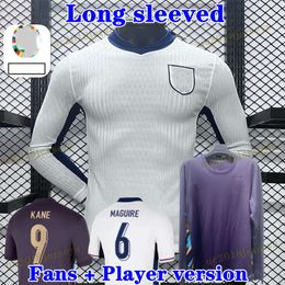 Long sleeved Euro Cup Englands BELLINGHAM Soccer Jerseys National Team 2024 2025 TOONE Football Shirt WHITE BRIGHT KANE STERLING RASHFORD SANCHO GREALISH