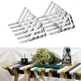 Kitchen Storage 12pcs Tablecloth Clips Table Cloth Cover Clamps Stainless Steel Picnic Holder For Restaurant Outdoor Party Camping