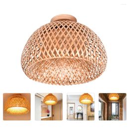 Ceiling Lights Retro Bamboo Woven Lamp Cover Lampshade Decor Accessory (without Bulb)