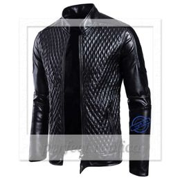 Fashion Men Motorcycle PU Leather Jackets Autumn Winter Slim Fit Jackets Male Business Fitness Casual Outwear Coats 372