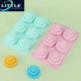 Baking Moulds 6 Mini 3 Tier Cake Silicone Mold Multi Tiered Cupcake Round Pudding Cookie Chocolate Pan Nonstick