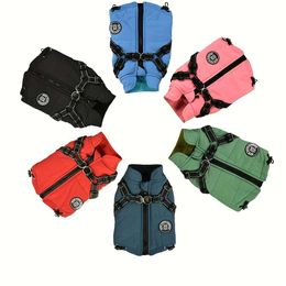 Reflective Winter Coat Harness for Small Medium Dogs Cats - Keep Your Pet Warm and Safe