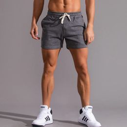 Men Cotton White Shorts Running Sport Homme Gym Basketball Joggers Elastic Casual Streetwear Male Clothes 240315