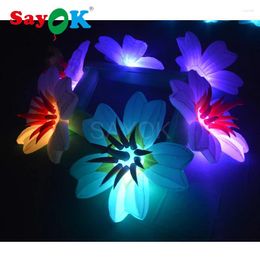 Party Decoration 6m ( Flowers)inflatable Flower Chains Inflatable Led With 16 Colour Lights For Wedding Backdrop