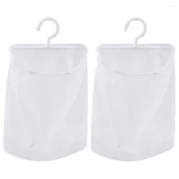 Storage Bags 2 Pcs Laundry Baskets Mesh Bag Hanging Pouch Breathable Net For Garlic Travel