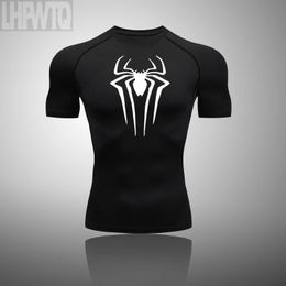 Compression Shirt Men Fitness Gym Super hero Sport Running T-Shirt Rashgard Tops Tee Quick Dry Short Sleeve T-Shirt For Men 240325