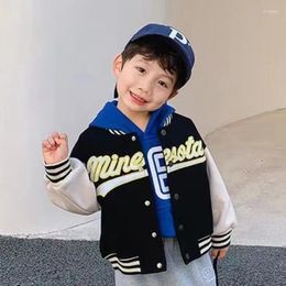 Men's Jackets Boys' Spring And Autumn Outfits Westernised Styles Trendy Tops Children's Baseball Suits 8 Years Old