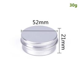 1oz/30ml Round Aluminum Lip Balm Tin Cans with Screw Top Lids - Silver Cosmetic Sample Containers - Metal Empty Tins Travel Storage Tin Jars for Spice, Candies or Crafts