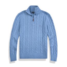 Men's sweater 1/4 zipper pullover V-neck jacket warm embroidered sweater jacket sportswear men's casual sports shirt