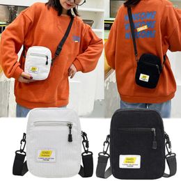 Waist Bags Women Fashion Corduroy Zipper Shoulder Crossbody Bag Autumn Winter Multi-Layer Small Soft Shopper Quality Handbags
