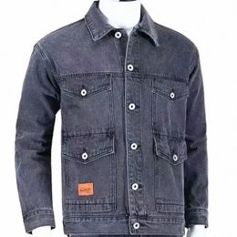 denim Jackets Man Cargo Jeans Coat for Men Japanese Grey Overcoat Winter 2023 Lxury High Quality Cheap Price Stylish Board G d0fj#