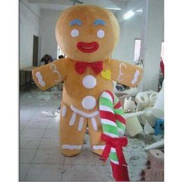 Mascot Costumes Mascot Costumes Halloween Christmas Gingerbread Man Mascotte Cartoon Plush Fancy Dress Mascot Costume UKK